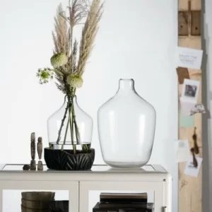 Aktion 🛒 Coupon 👍 Leonardo Vase Mit Holzsockel CASOLARE 33 Cm Schwarz 🤩 🌟 13