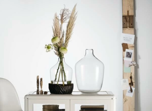 Aktion 🛒 Coupon 👍 Leonardo Vase Mit Holzsockel CASOLARE 33 Cm Schwarz 🤩 🌟 6