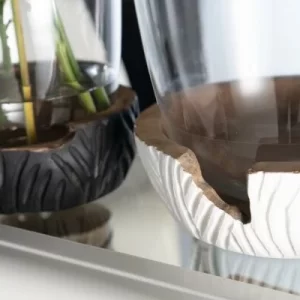 Aktion 🛒 Coupon 👍 Leonardo Vase Mit Holzsockel CASOLARE 33 Cm Schwarz 🤩 🌟 15