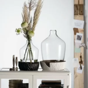 Aktion 🛒 Coupon 👍 Leonardo Vase Mit Holzsockel CASOLARE 33 Cm Schwarz 🤩 🌟 27