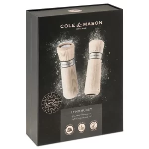 Auslauf ❤️ Cole & Mason Lyndhurst Nordic White Salz- Und Pfeffermühle Geschenkset, 18,5 Cm 👏 30