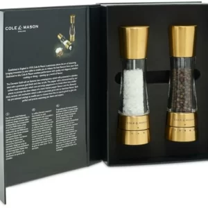 Billig 😉 Cole & Mason Derwent Gold Salz- Und Pfeffermühle Geschenkset, 19 Cm 😀 15