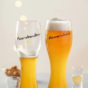 Aktion 😀 Bestpreis 😍 Leonardo Weizenbierglas PRESENTE 500 Ml ′Männerabend′ ⭐ 👍 9