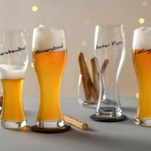 Aktion 😀 Bestpreis 😍 Leonardo Weizenbierglas PRESENTE 500 Ml ′Männerabend′ ⭐ 👍 7