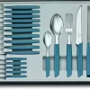 Bestpreis 🥰 Victorinox Swiss Modern Besteck-Set Mit Steakmessern, 24-teilig, Kornblumen-blau ❤️ 35
