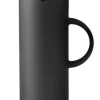 Neu 😍 Stelton Isolierkanne EM77 1 L In Soft Black ❤️ 10